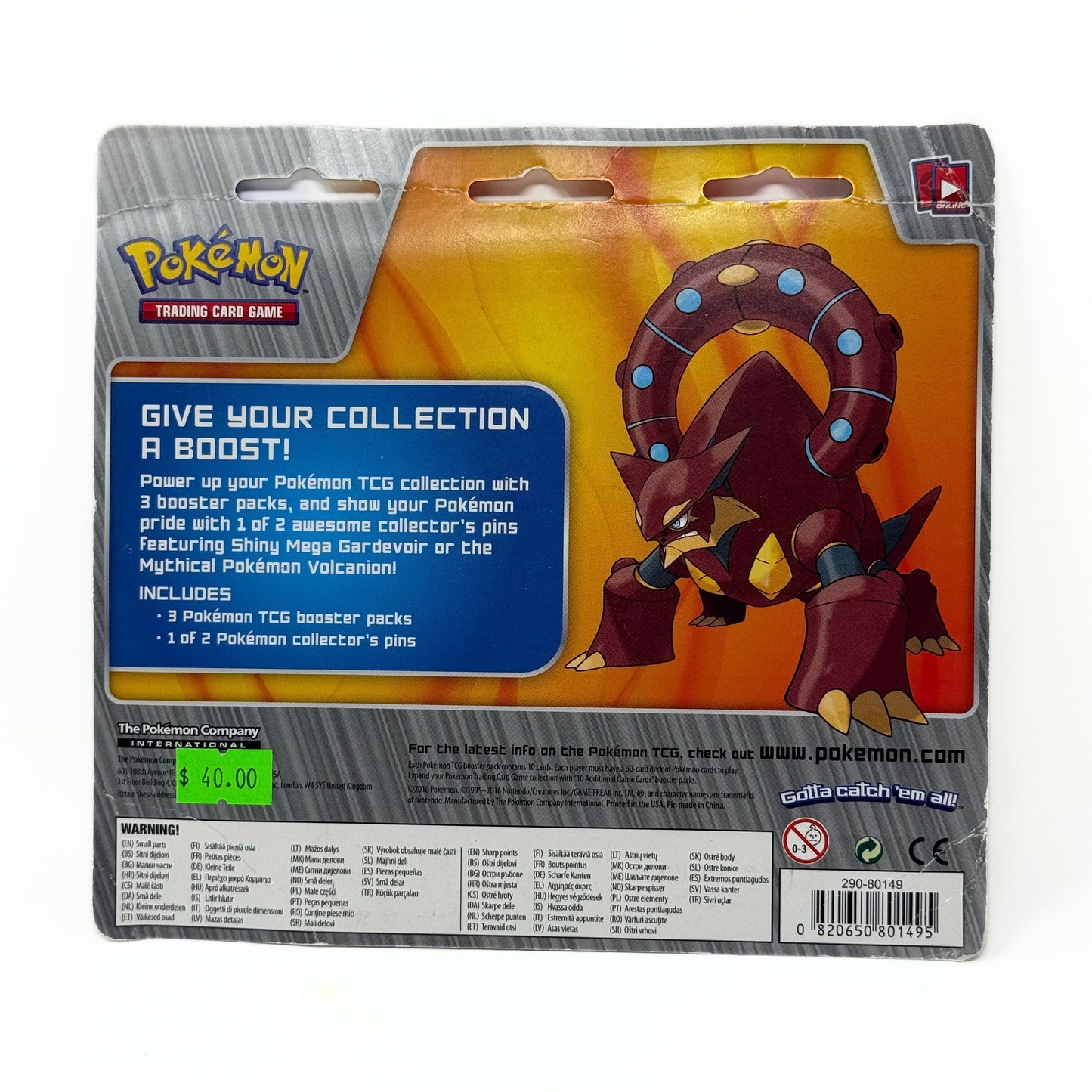 Steam Siege Collectible Pin 3 Pack Blister (Volcanion)