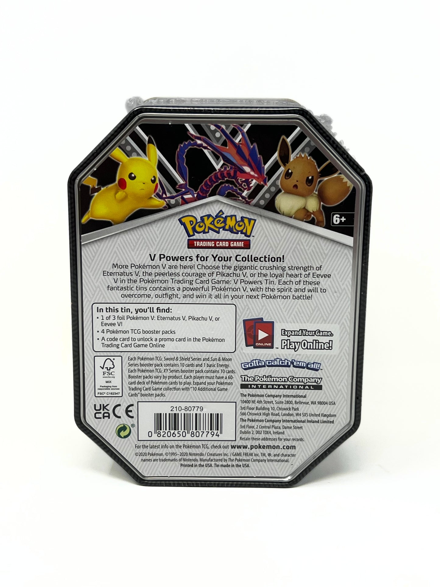V Powers Tin (Pikachu V - International Version)