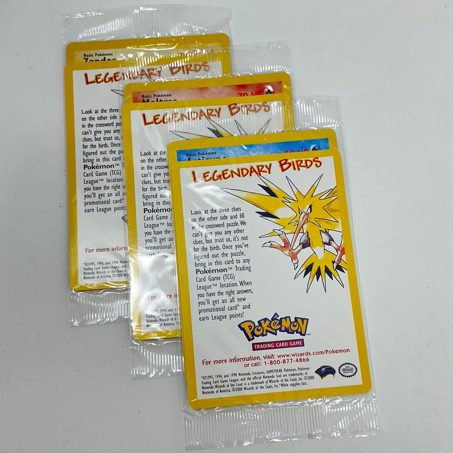 Legendary Birds Moltres, Zapdos, Articuno (Sealed Promo)