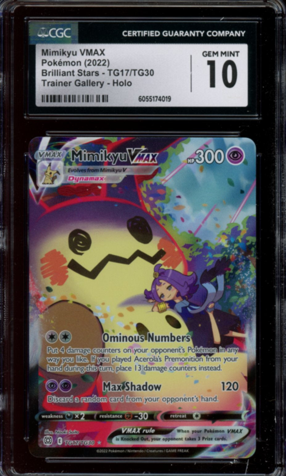 Mimikyu Vmax #TG17 CGC 10