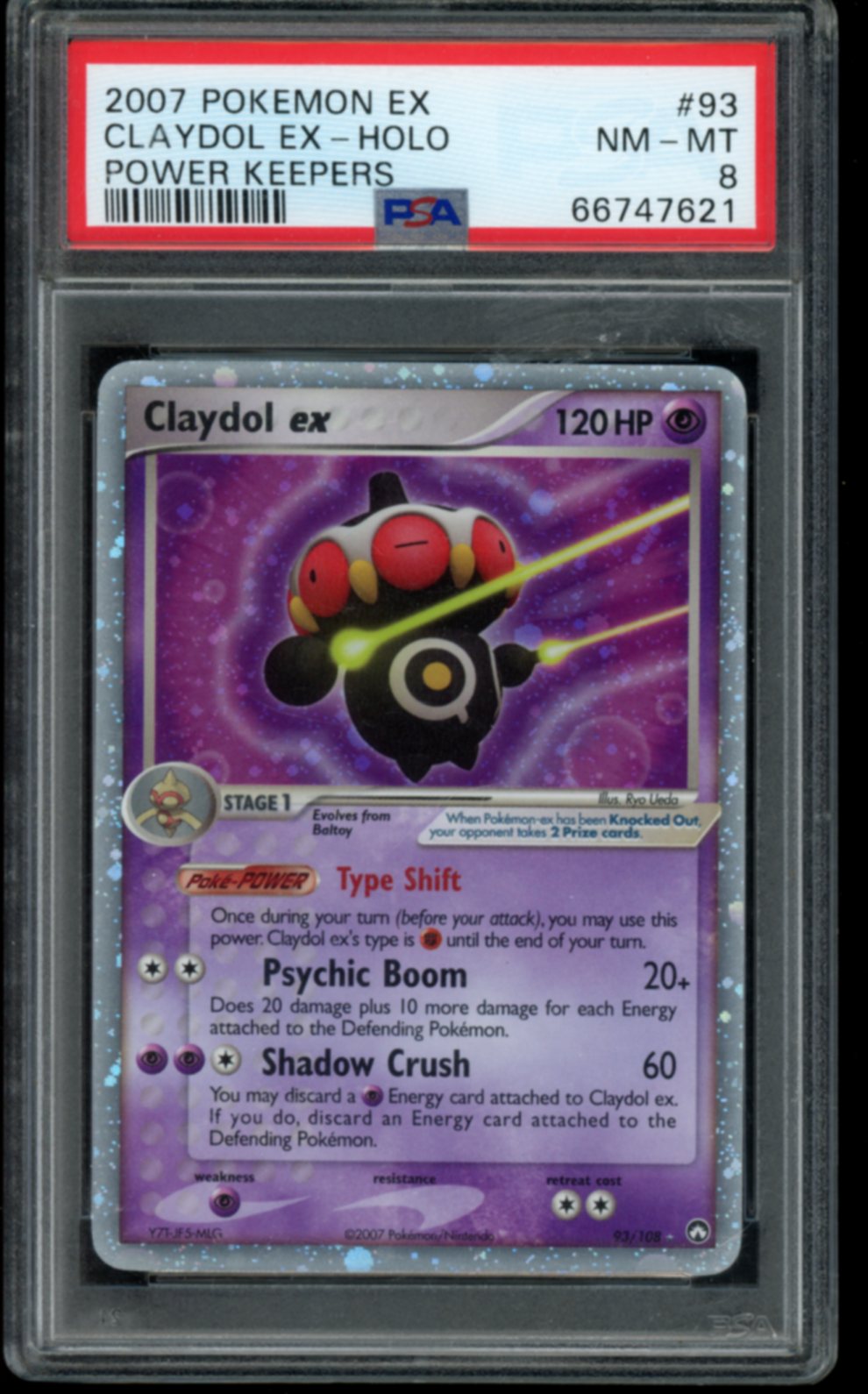 Claydol ex #93 PSA 8