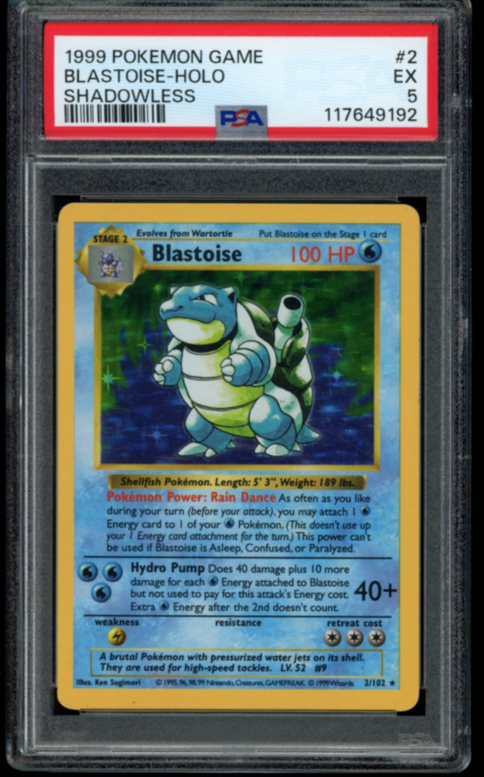 Blastoise (Shadowless) #2 PSA 5