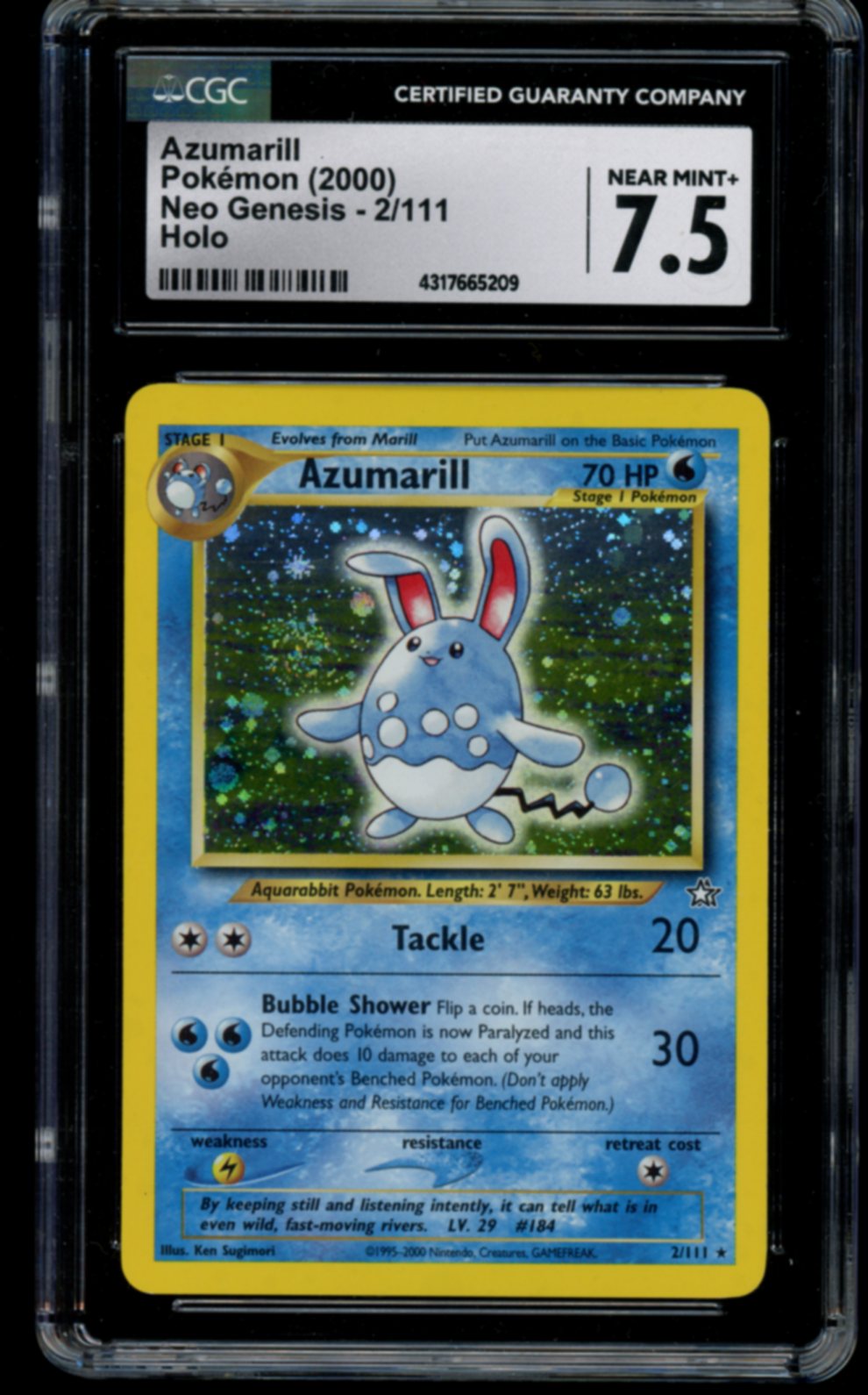 Azumarill #2 CGC 7.5 – swansemporium