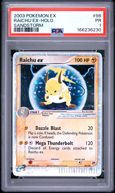 Raichu ex #98 PSA 1