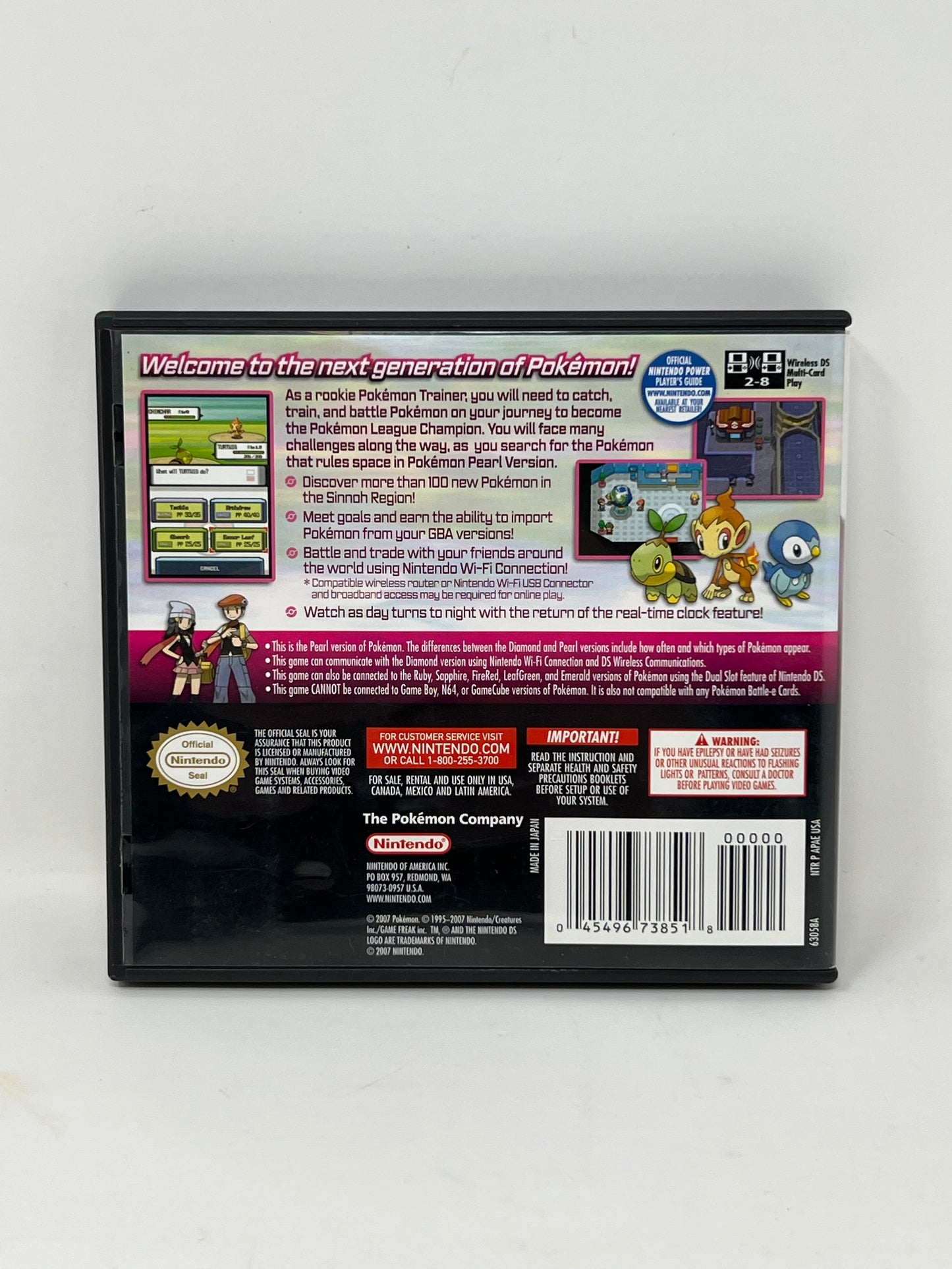 Pokemon Pearl Version DS