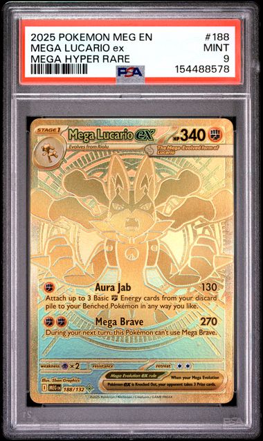 Mega Lucario ex #188 PSA 9