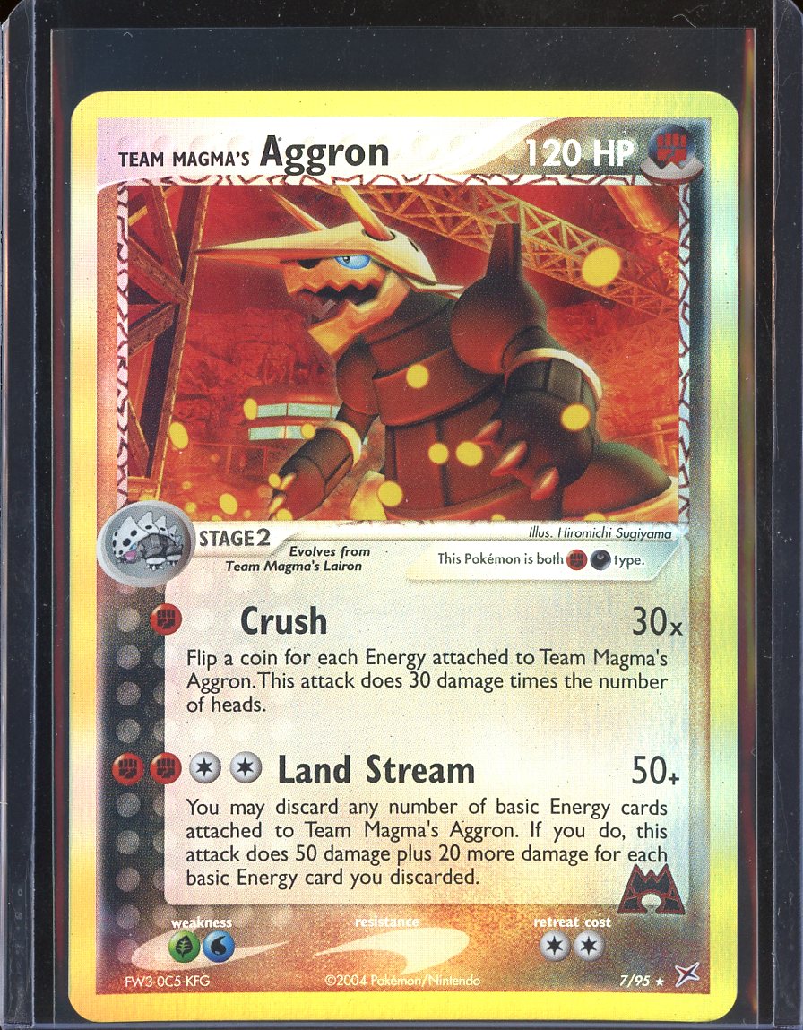 Team Magma's Aggron 7/95 Reverse Holo Team Magma vs Team Aqua