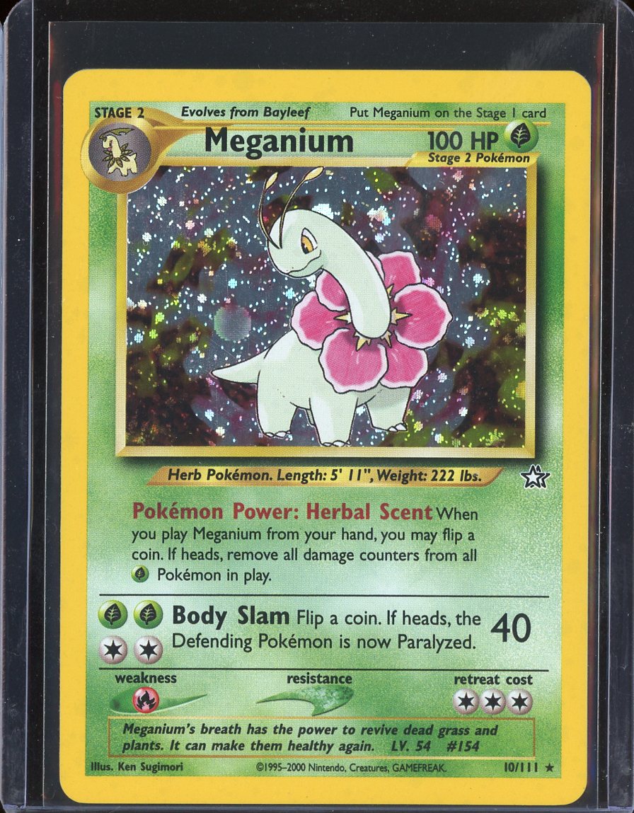 Meganium 10/111 Unlimited Holo Neo Genesis - front