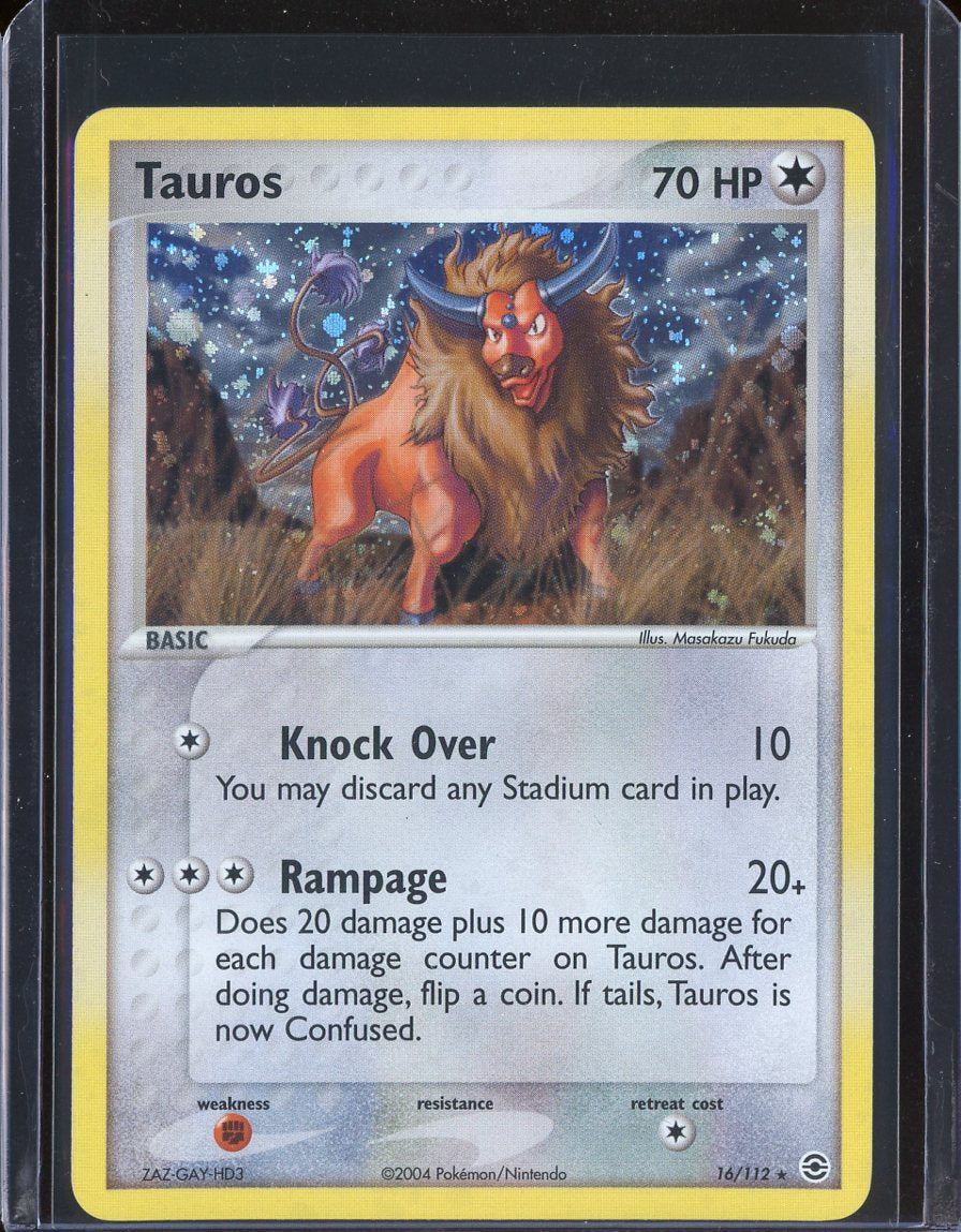 Tauros 16/112 Holo EX FireRed & LeafGreen