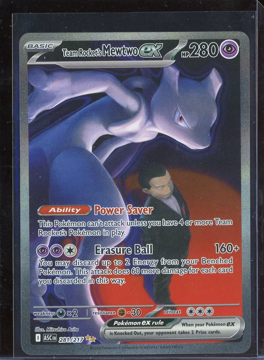 Team Rocket's Mewtwo ex #281 - front