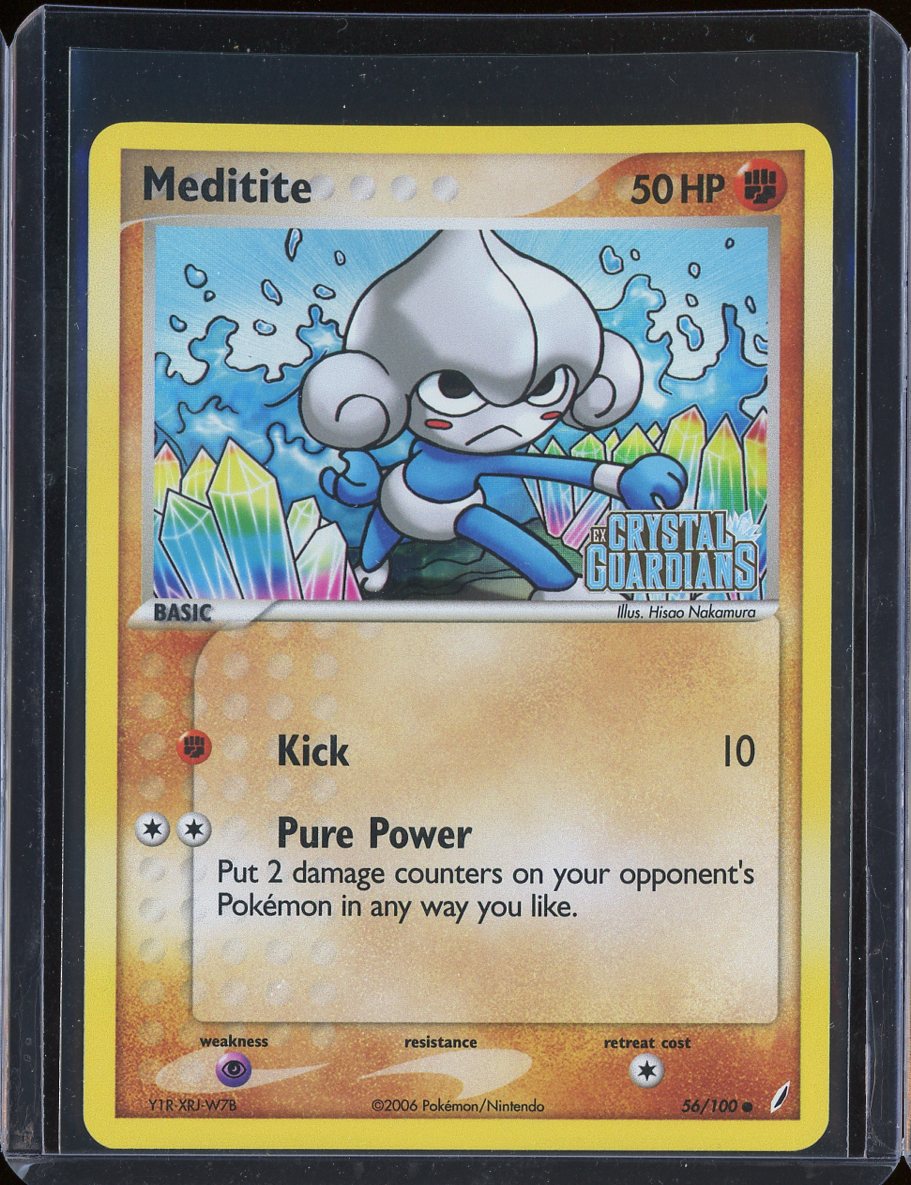 Meditite 56/100 Reverse Holo Crystal Guardians