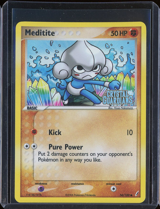 Meditite 56/100 Reverse Holo Crystal Guardians
