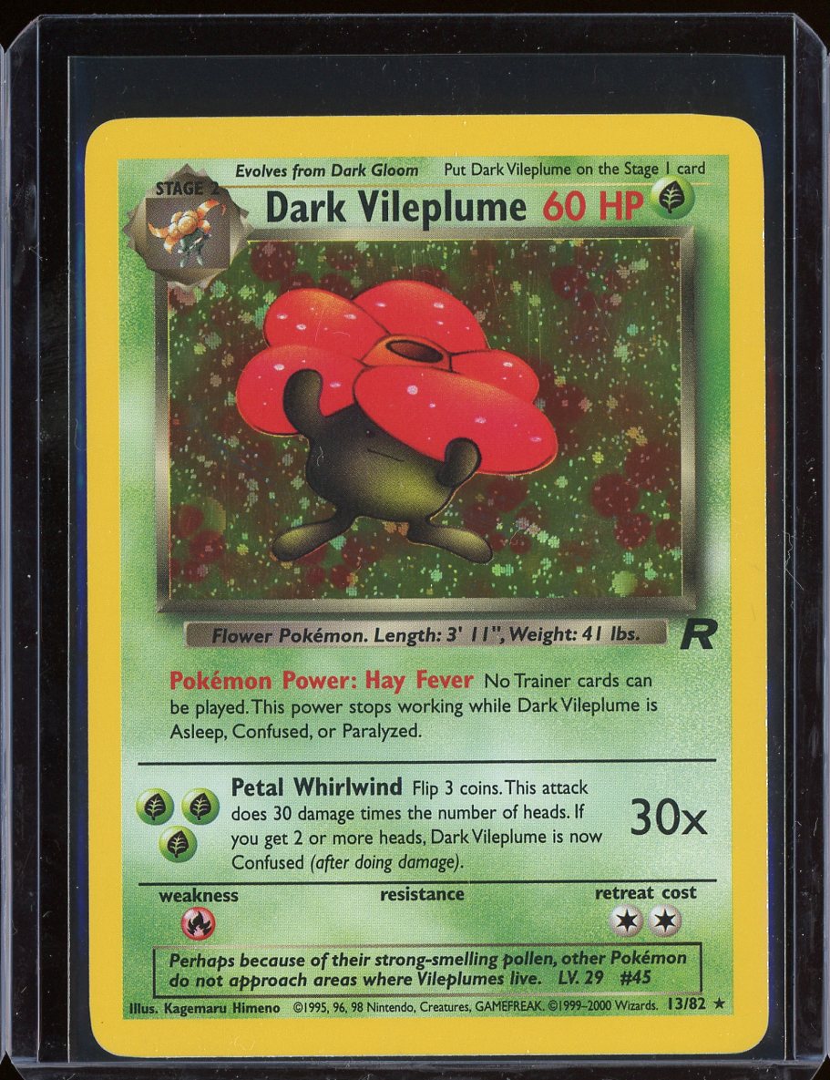 Dark Vileplume 13/82 Unlimited Holo Team Rocket