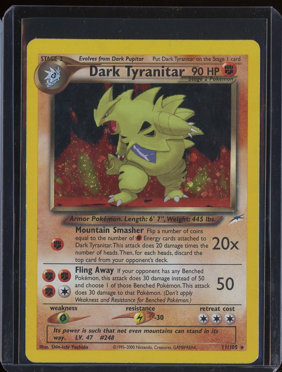 Dark Tyranitar 11/105 Unlimited Holo Neo Destiny - front