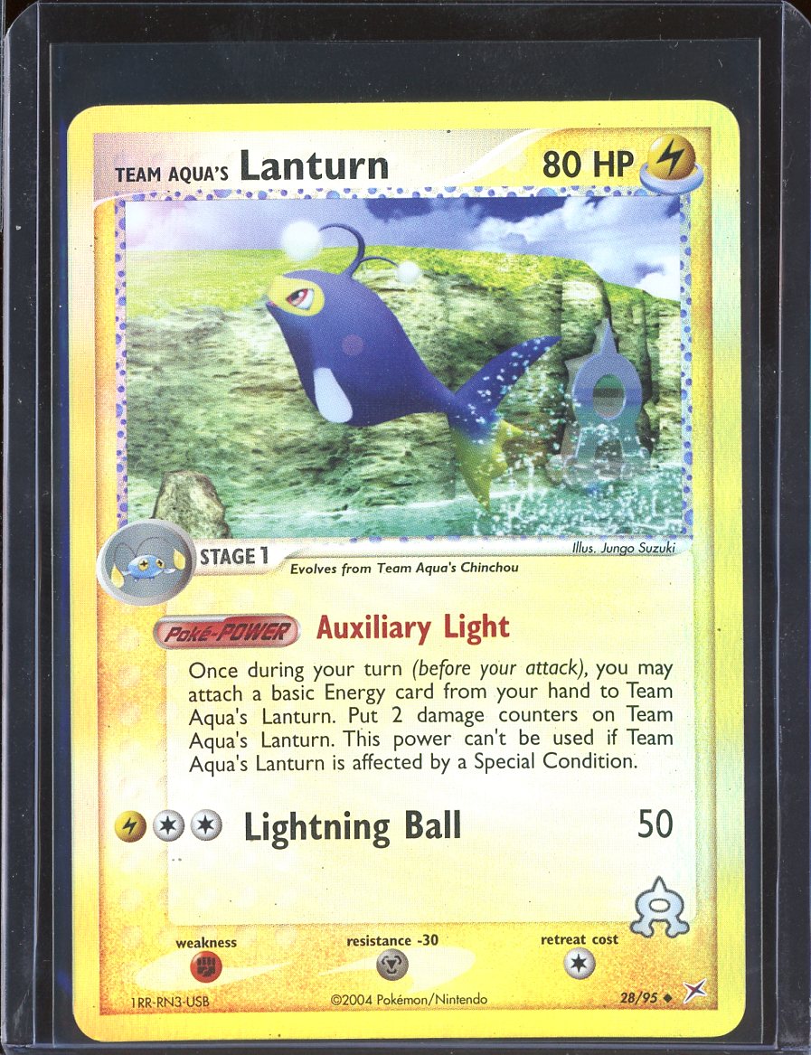 Team Aqua's Lanturn 28/95 Reverse Holo Team Magma vs Team Aqua