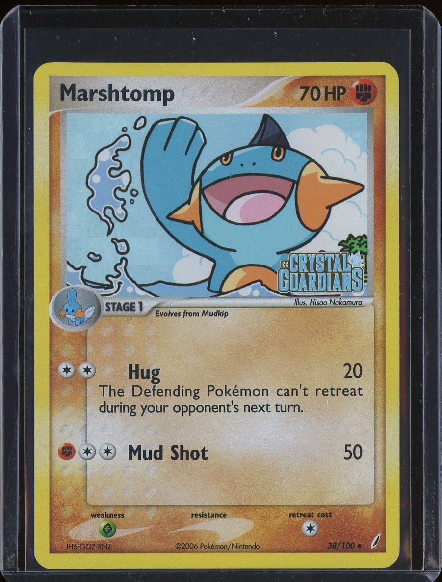 Marshtomp 38/100 Reverse Holo Crystal Guardians