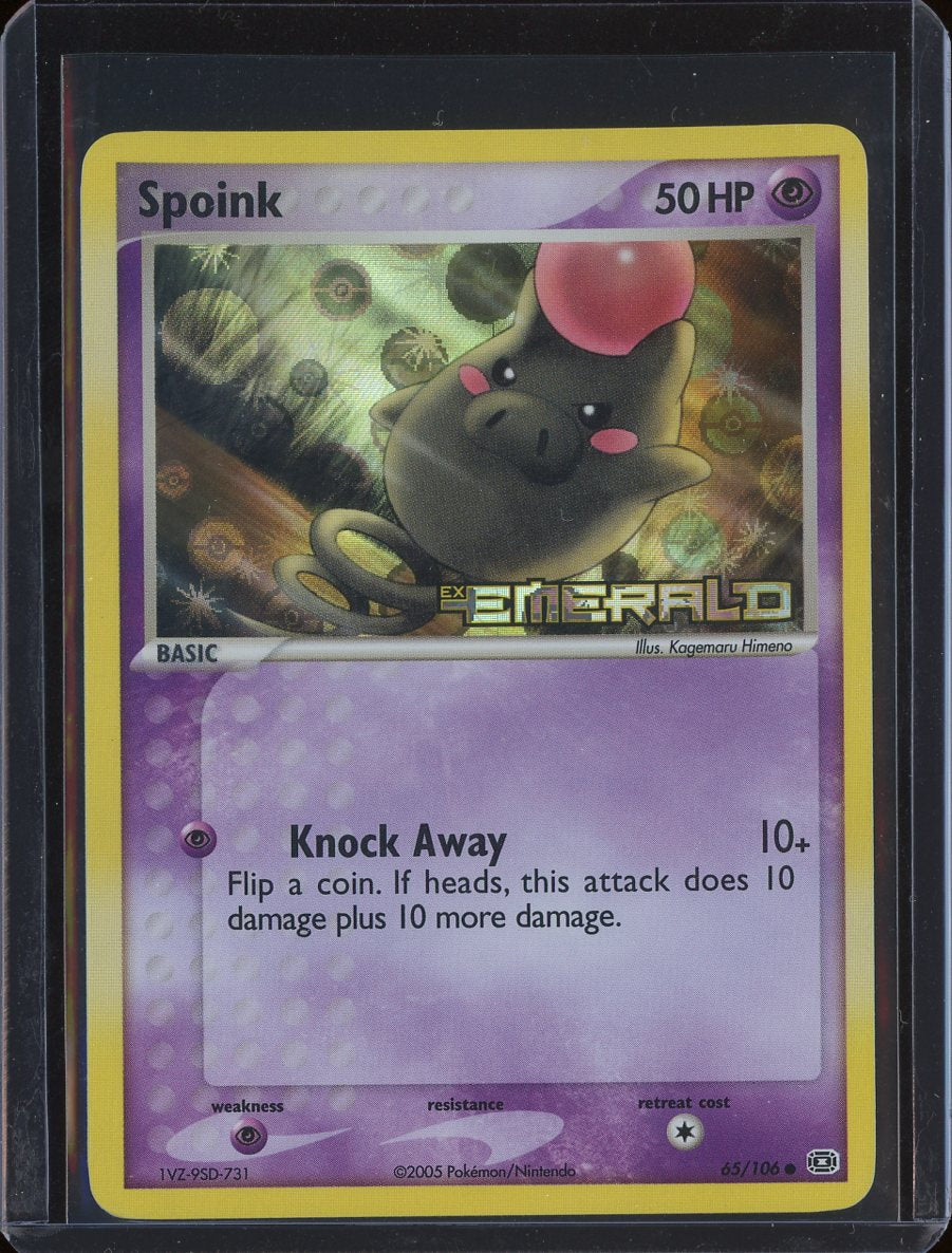 Spoink 65/106 Reverse Holo Emerald