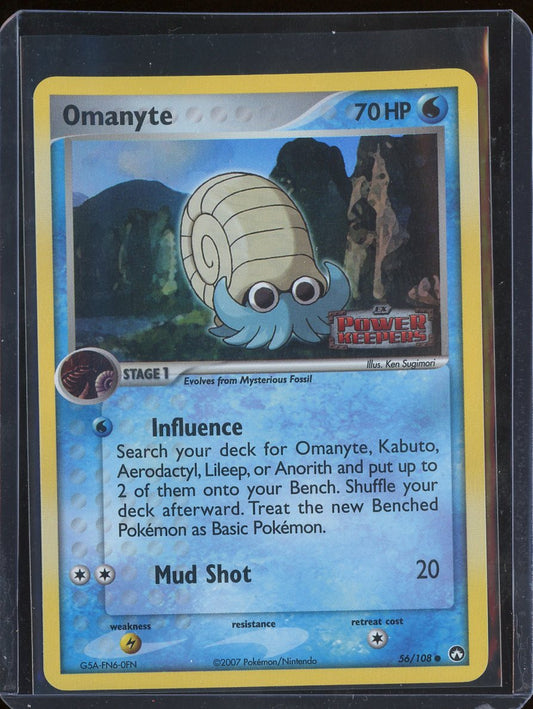 Omanyte 56/108 Reverse Holo EX Power Keepers
