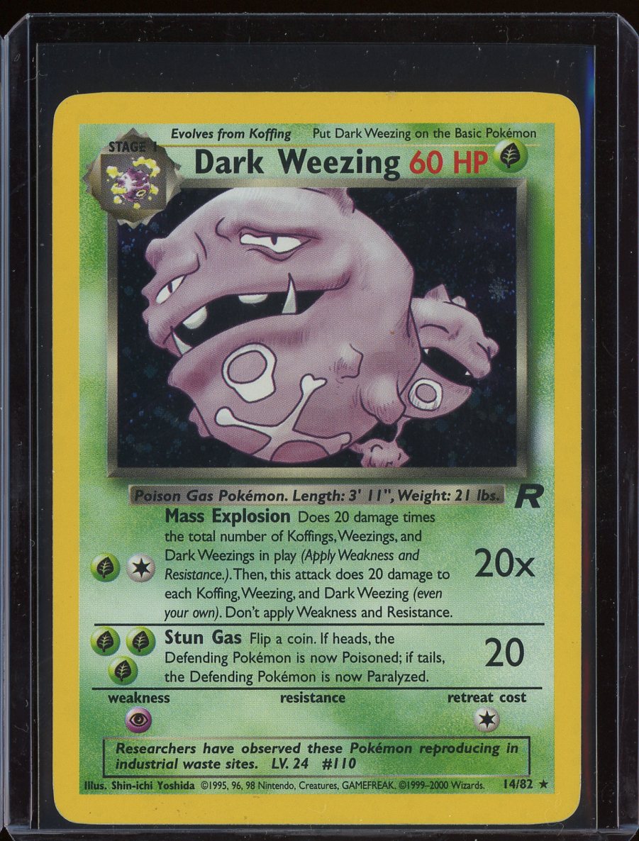 Dark Weezing 14/82 Unlimited Holo Team Rocket