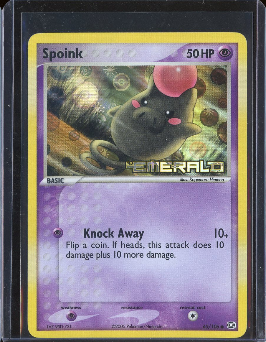 Spoink 65/106 Reverse Holo Emerald