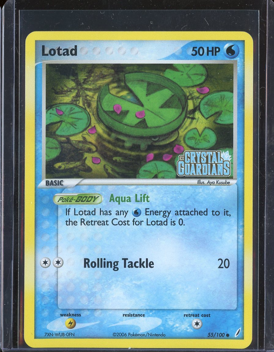 Lotad 55/100 Reverse Holo Crystal Guardians