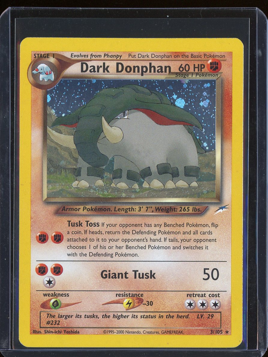 Dark Donphan 3/105 Unlimited Holo Neo Destiny - front
