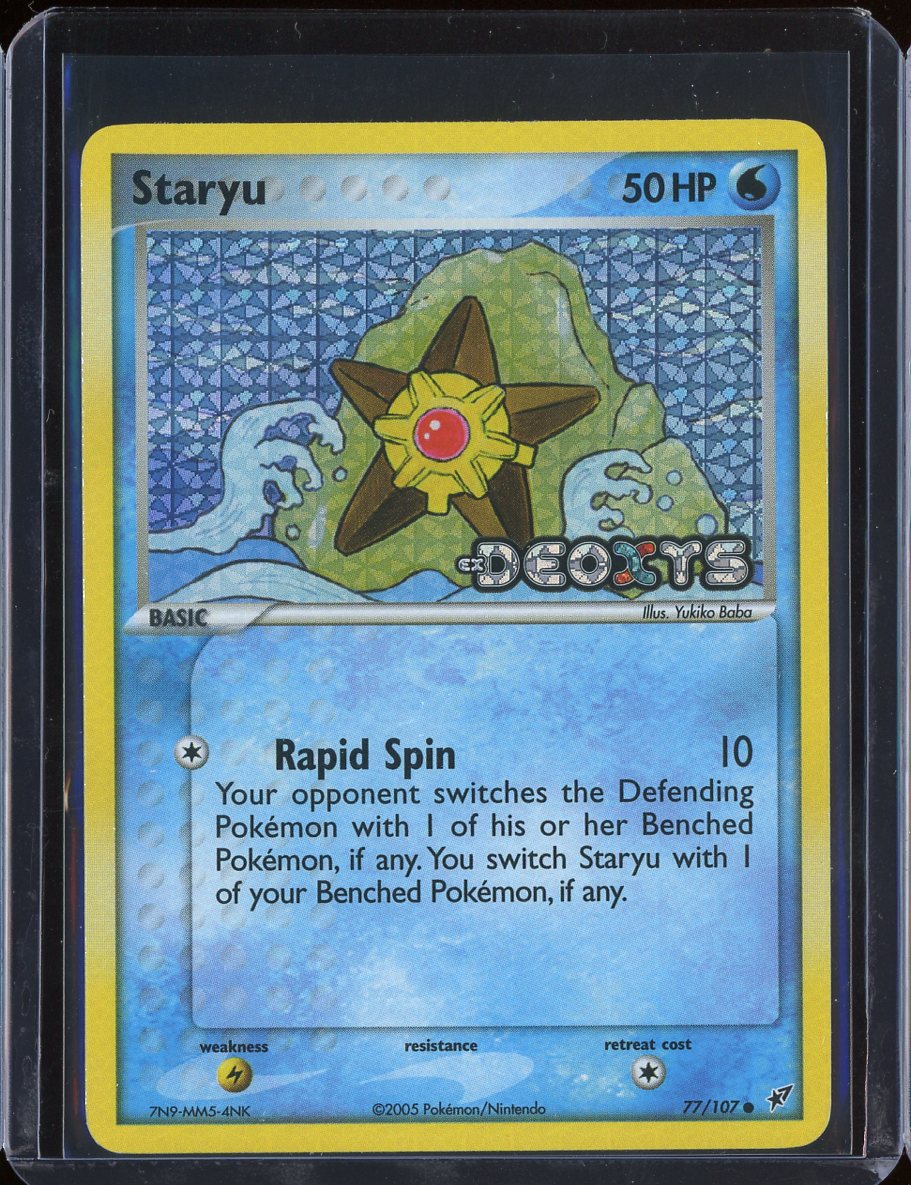 Staryu 77/107 Reverse Holo EX Deoxys