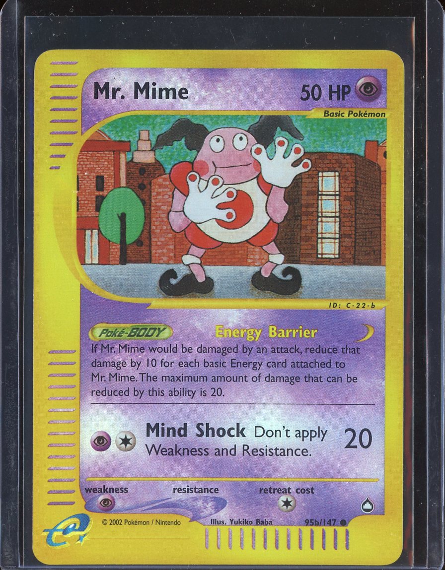 Mr. Mime 95b/147 Reverse Holo Aquapolis