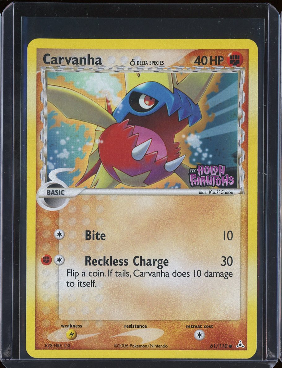 Carvanha 61/110 Reverse Holo EX Holon Phantoms
