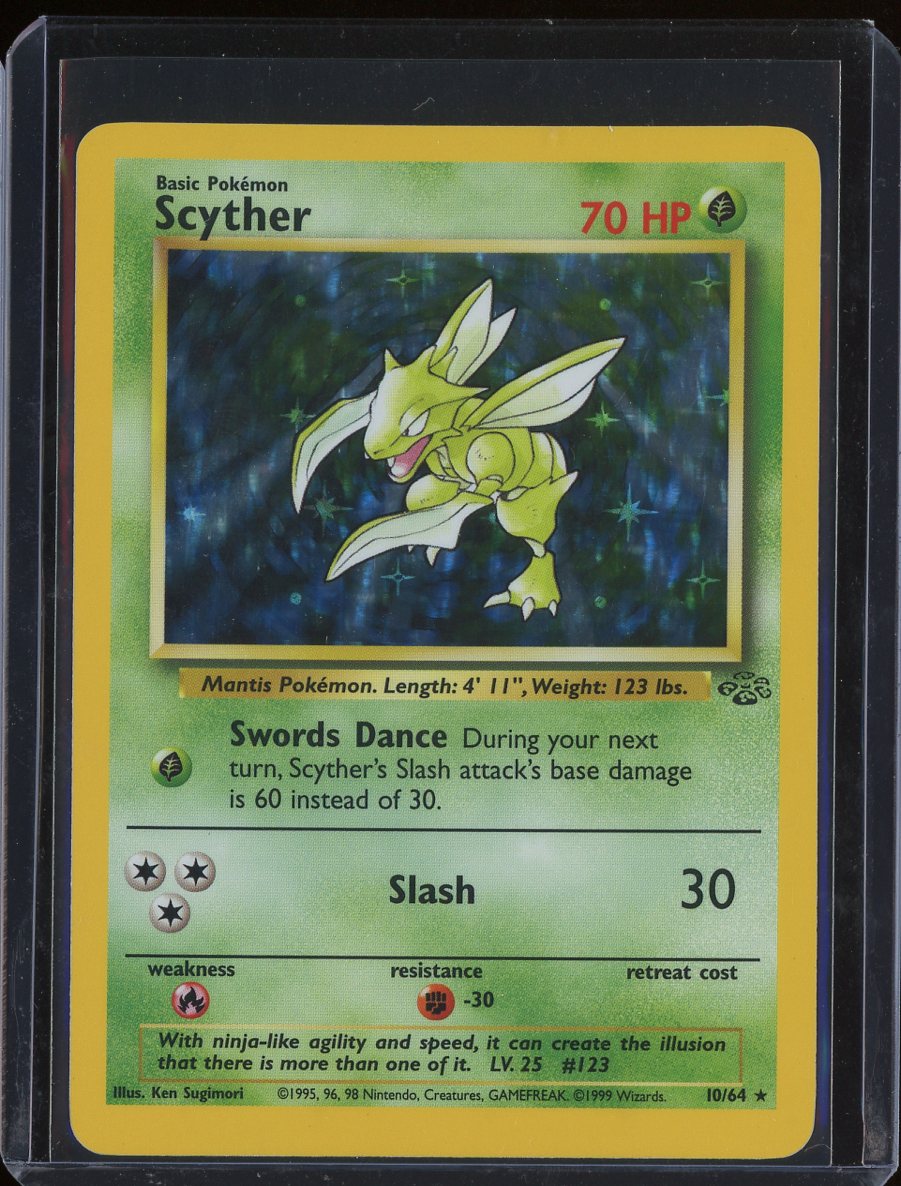 Scyther 10/64 Unlimited Holo Jungle - front
