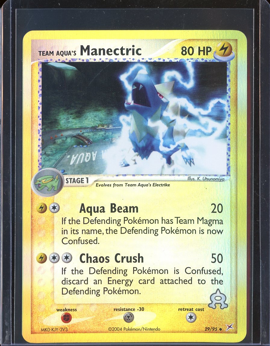 Team Aqua's Manectric 29/95 Reverse Holo Team Magma vs Team Aqua