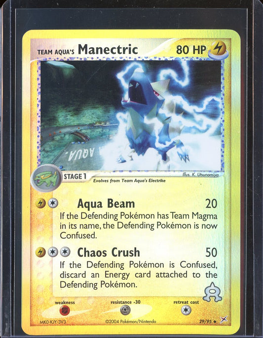 Team Aqua's Manectric 29/95 Reverse Holo Team Magma vs Team Aqua