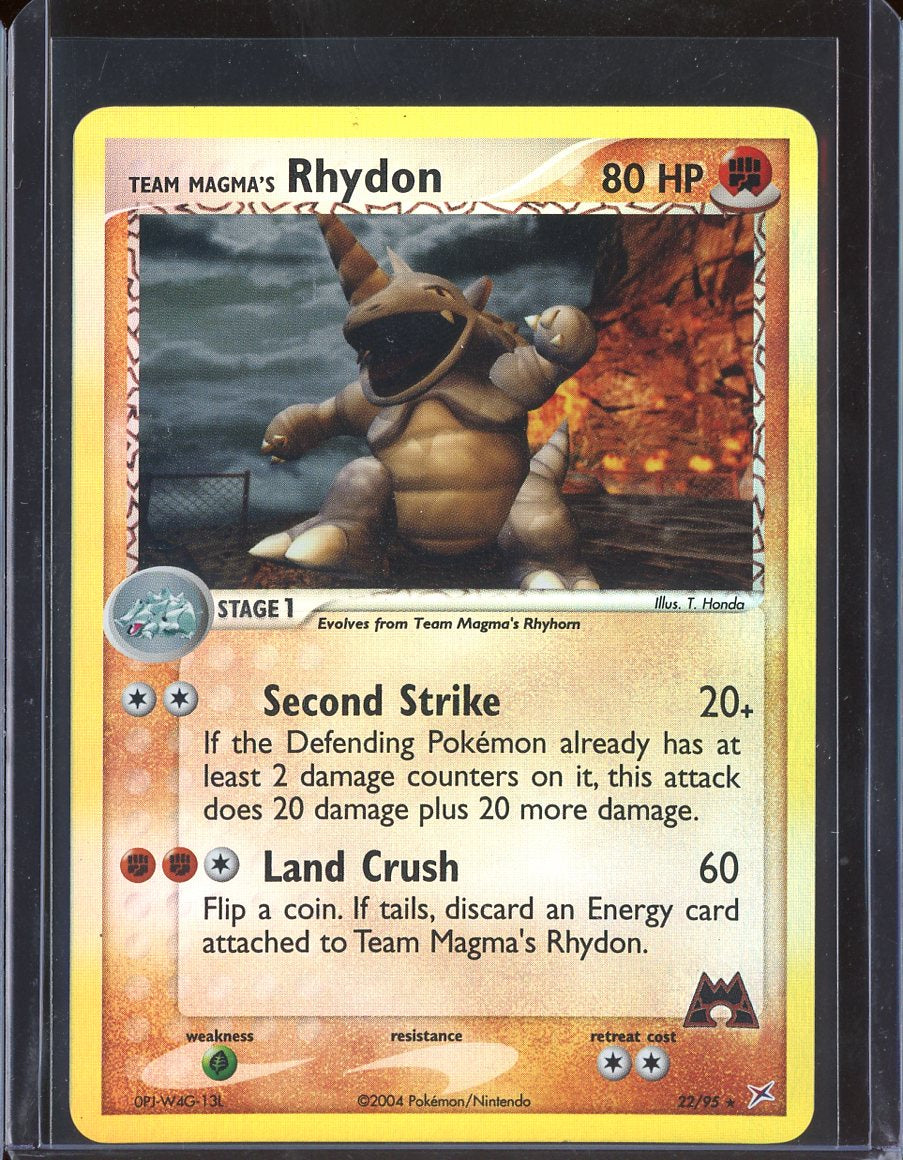 Team Magma's Rhydon 22/95 Reverse Holo Team Magma vs Team Aqua