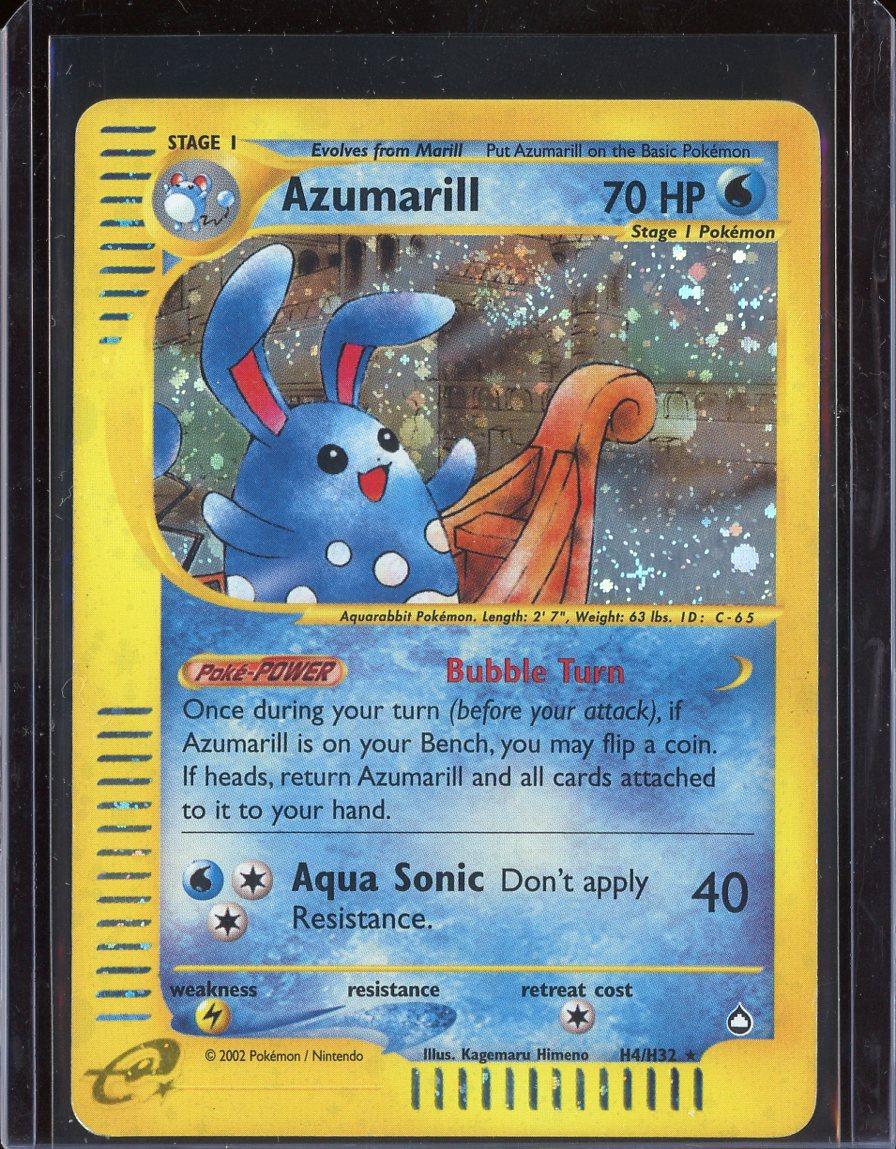 Azumarill H4/H32 Holo Aquapolis