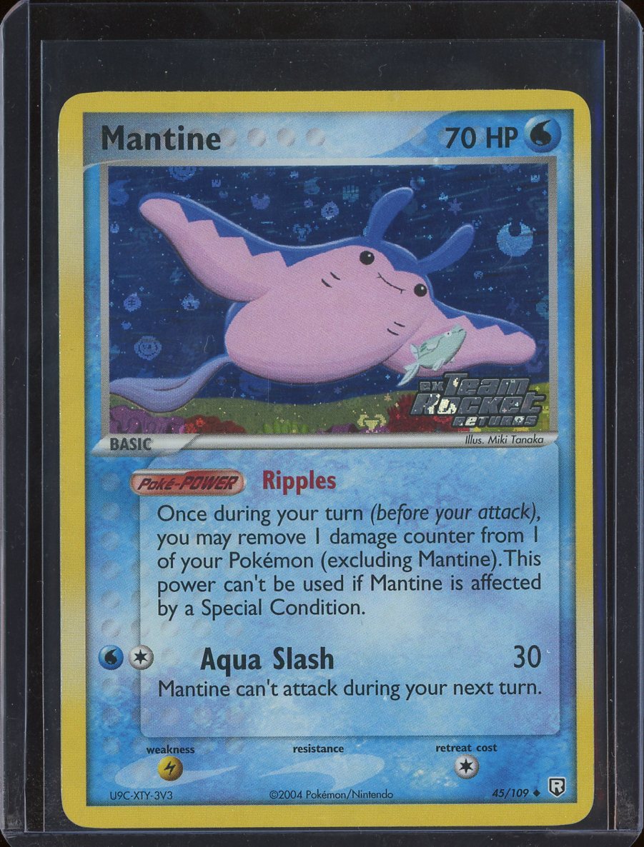 Mantine 45/109 Reverse Holo EX Team Rocket Returns