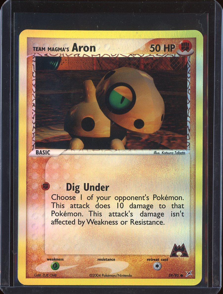 Team Magma's Aron 59/95  Reverse Holo EX Team Magma vs Team Aqua