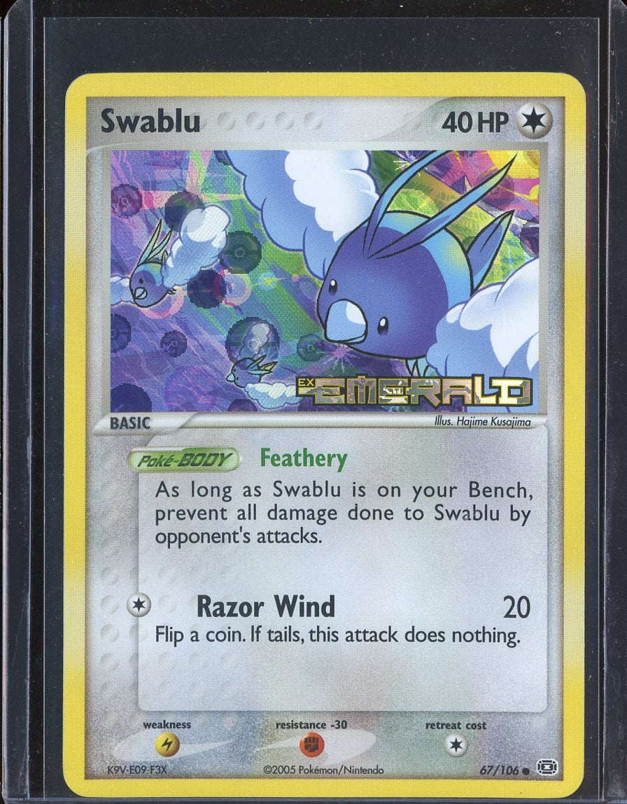 Swablu 67/106 Reverse Holo Emerald