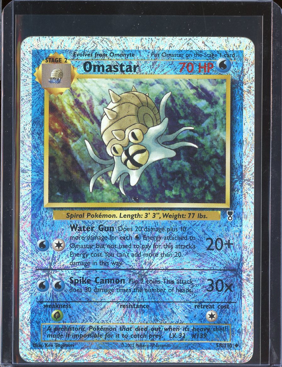 Omastar 58/110 Reverse Holo Legendary Collection
