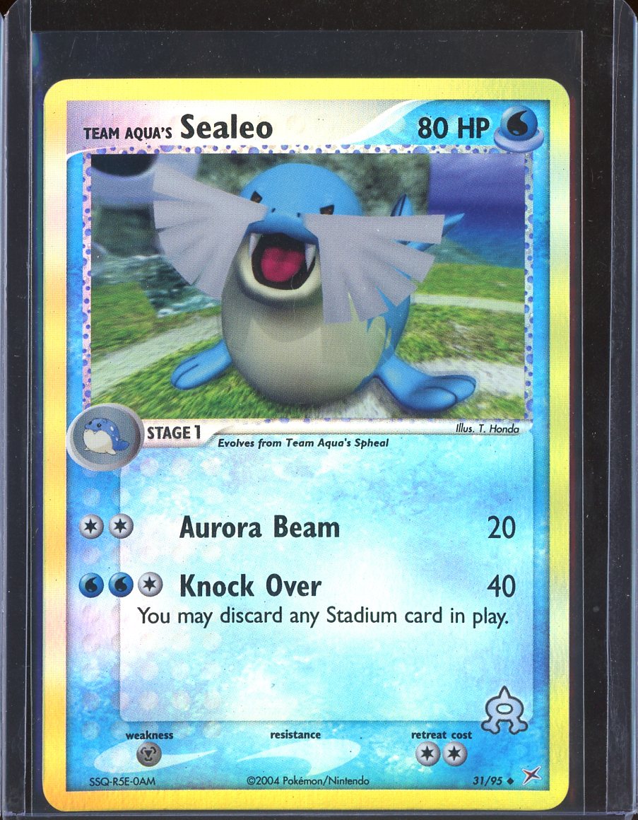 Team Aqua's Sealeo 31/95 Reverse Holo  Team Magma vs Team Aqua
