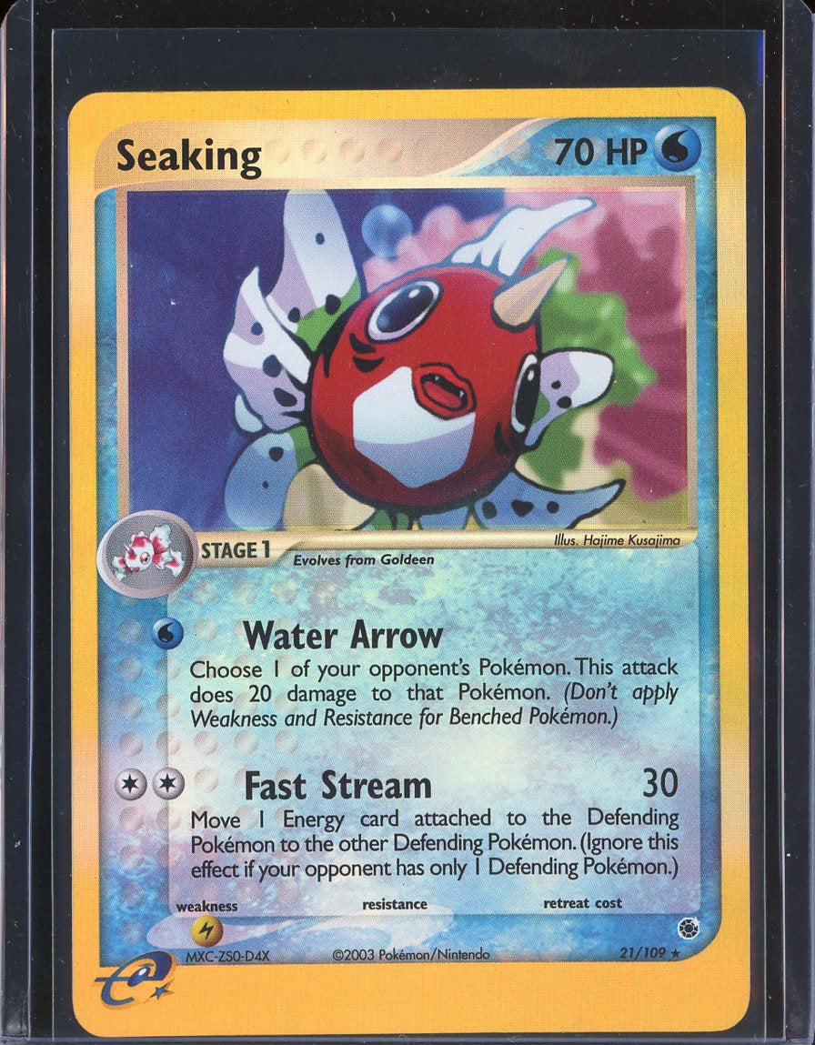 Seaking 21/109 Reverse Holo EX Ruby and Sapphire