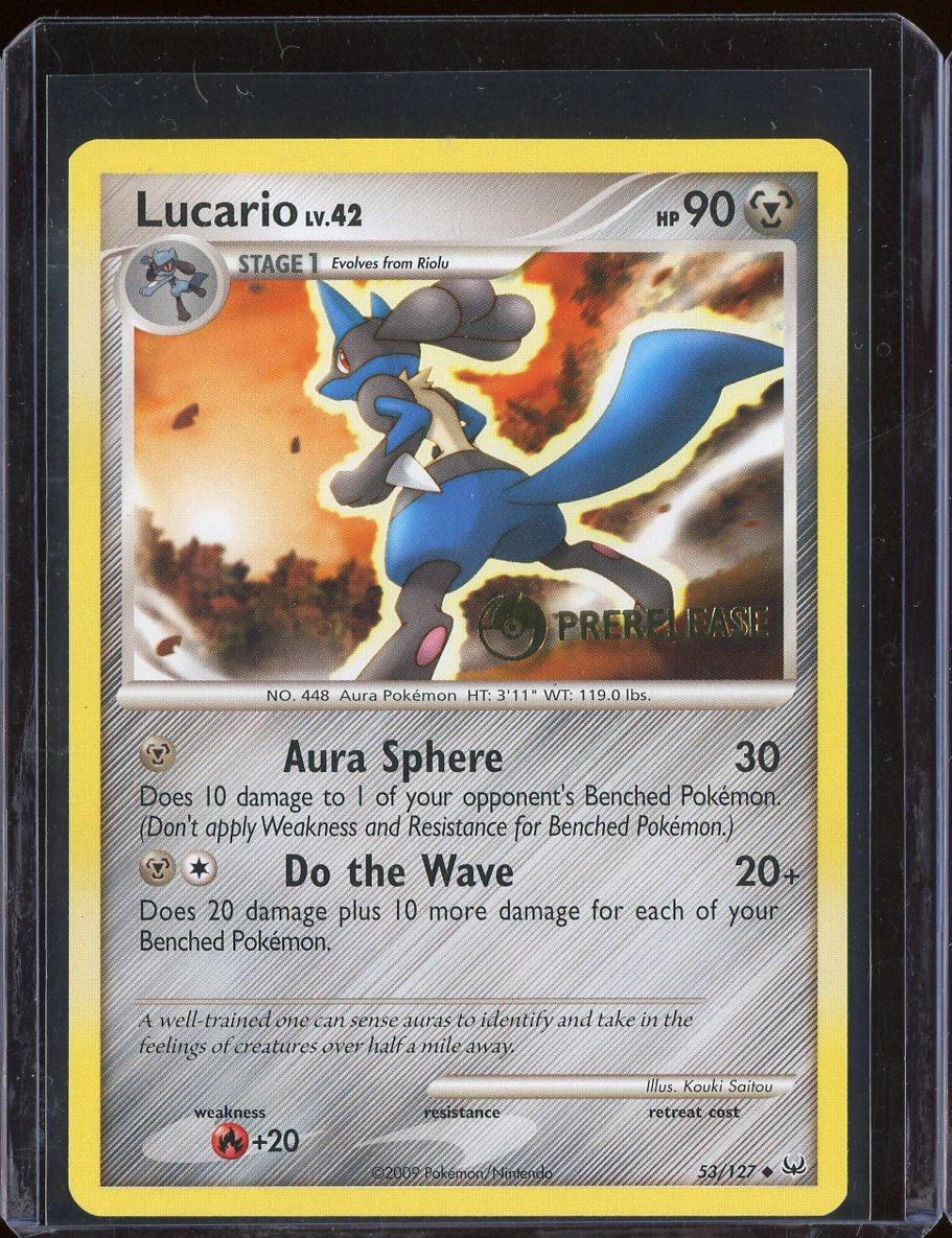 Lucario 53/127 Prerelease DP Promo