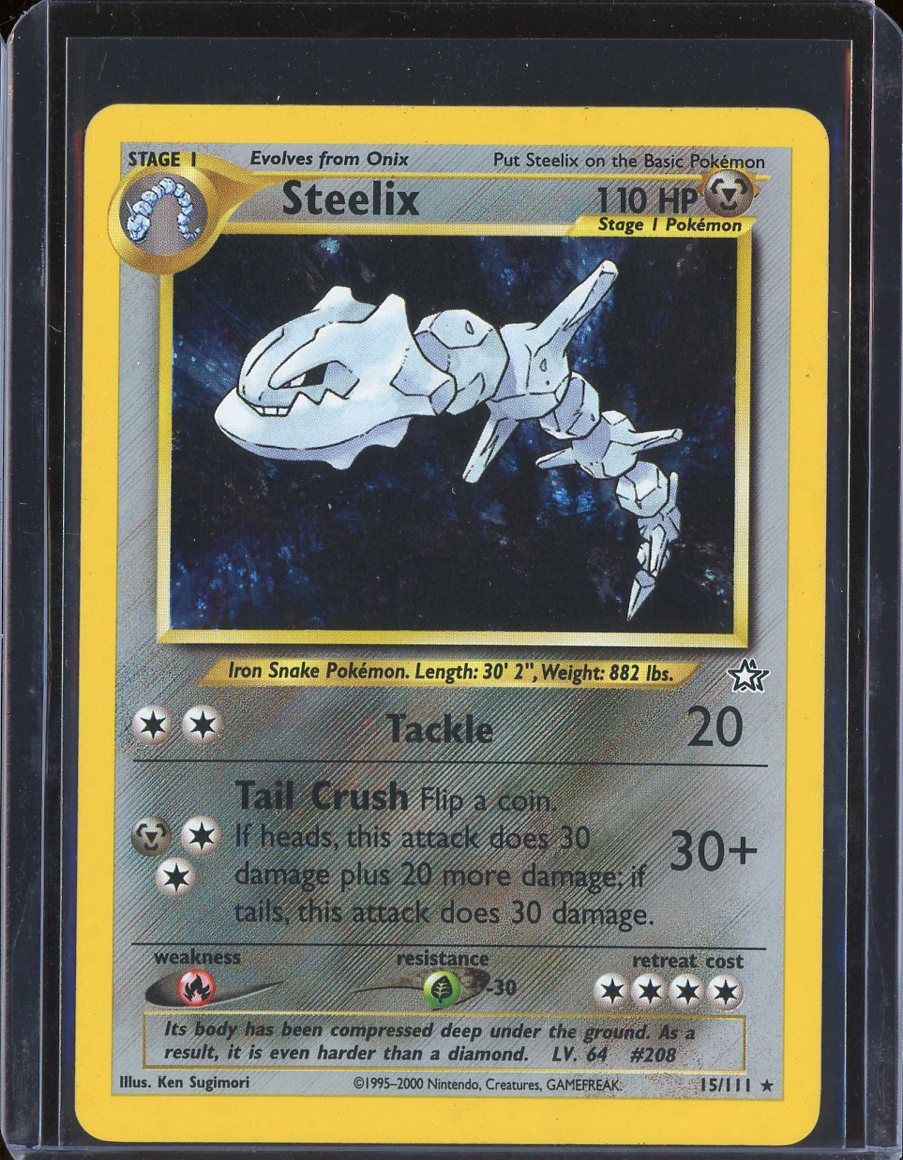 Steelix 15/111 Unlimited Holo Neo Genesis - front