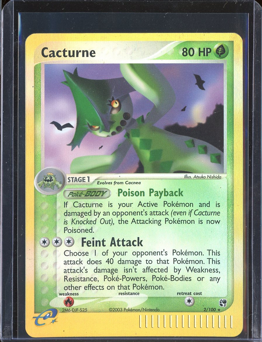 Cacturne 2/100 Reverse Holo EX Sandstorm