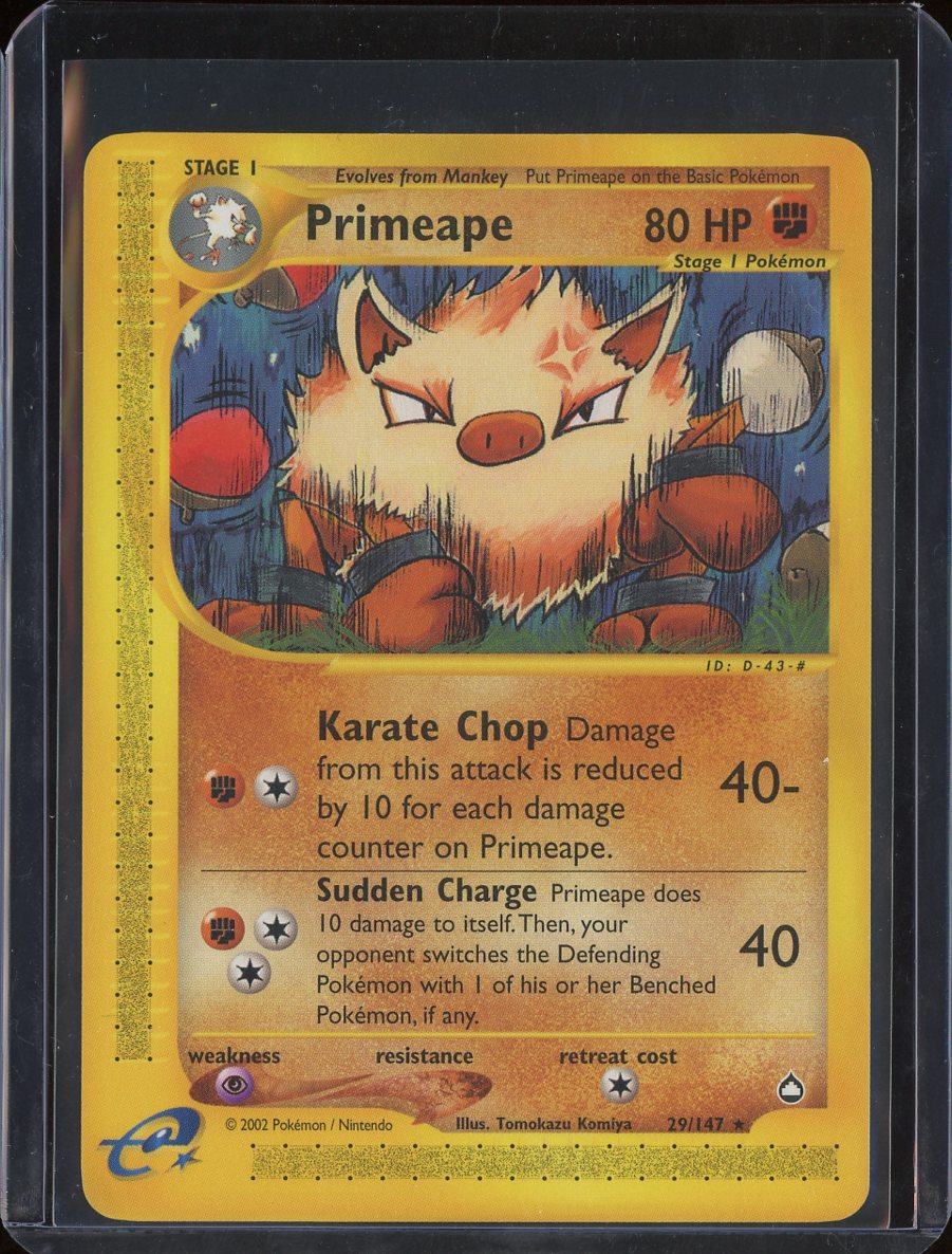 Primeape 29/147 Normal Aquapolis - front