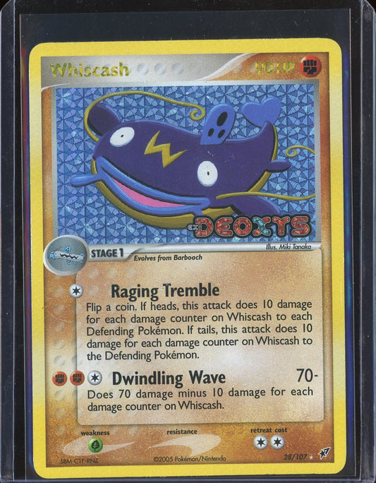 Whiscash 28/107 Reverse Holo EX Deoxys