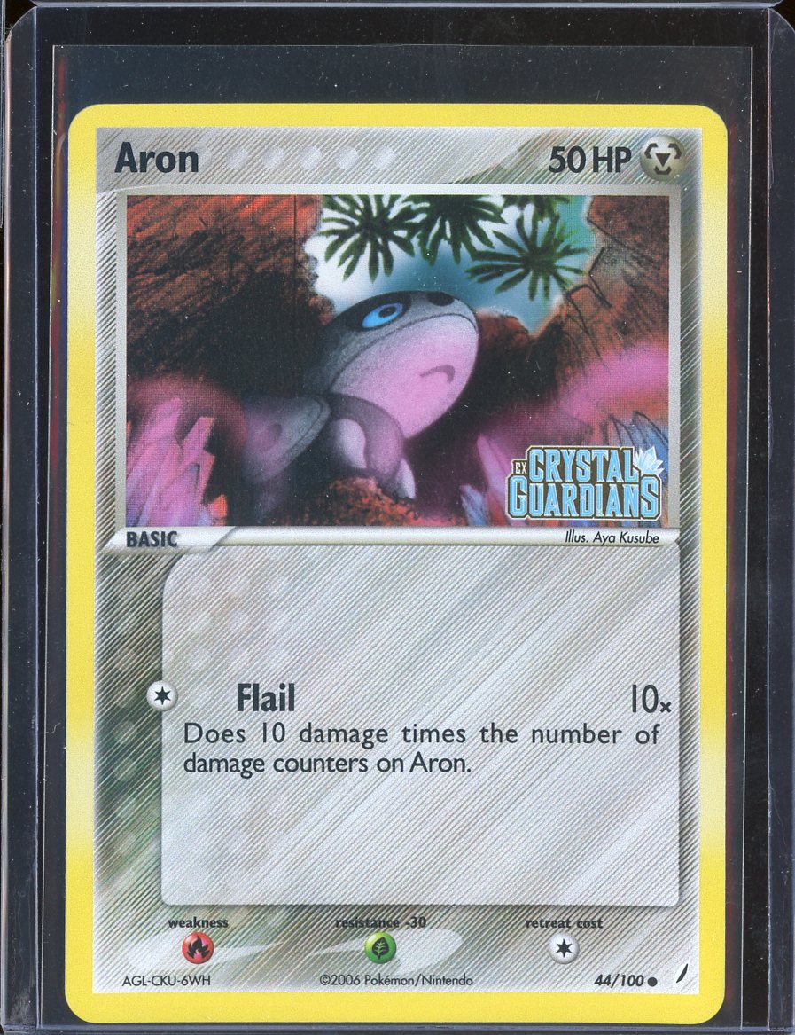Aron 44/100 Reverse Holo Crystal Guardians