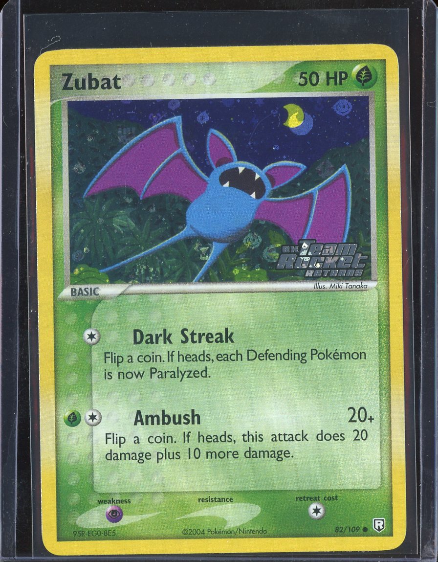 Zubat 82/109 Reverse Holo Team Rocket Returns