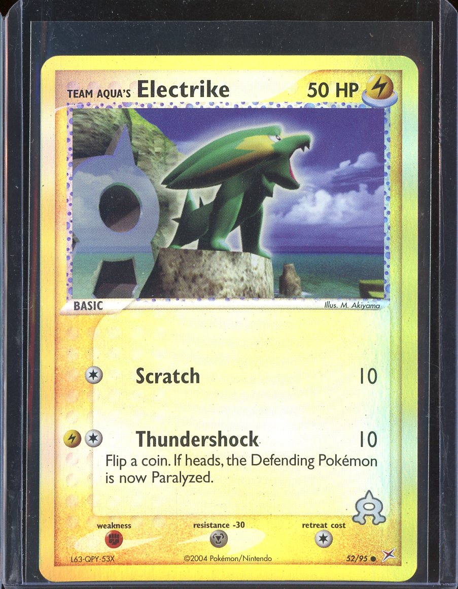 Team Aqua's Electrike 52/95 Reverse Holo Team Magma vs Team Aqua