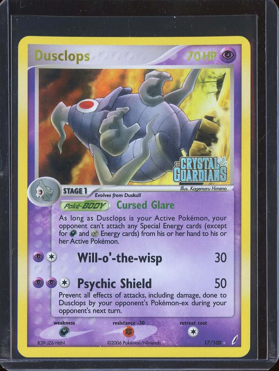 Dusclops 17/100 Reverse Holo Crystal Guardians