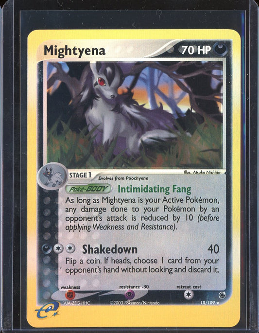 Mightyena 10/109 Reverse Holo EX Ruby and Sapphire